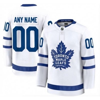 Men's Toronto Maple Leafs White Away Premium Custom Jersey