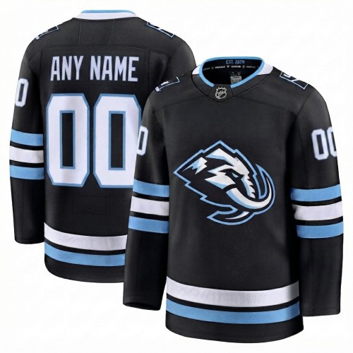 Men's Utah Mammoth Black Home Premium Custom Jersey