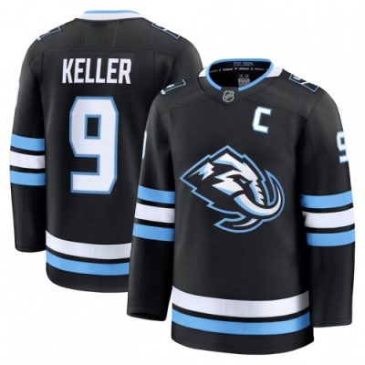 Men's Utah Mammoth Clayton Keller Black Home Premium Player Jersey