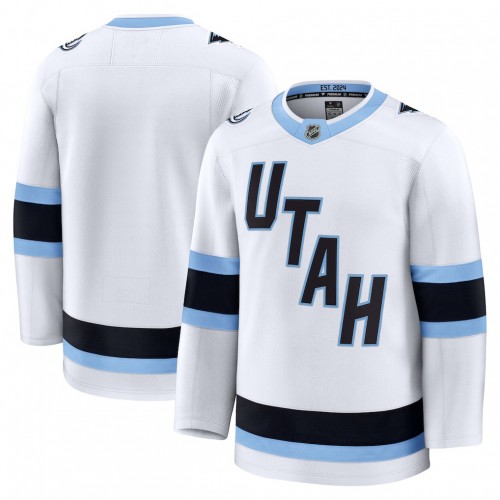 Men's Utah Mammoth White Away Premium Blank Jersey