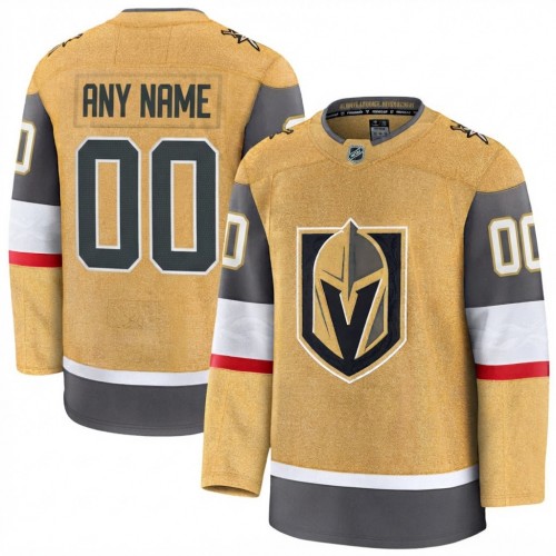 Men's Vegas Golden Knights Gold Home Premium Custom Jersey
