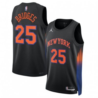 Mikal Bridges New York Knicks Jordan Brand Unisex Black Jersey - Statement Edition
