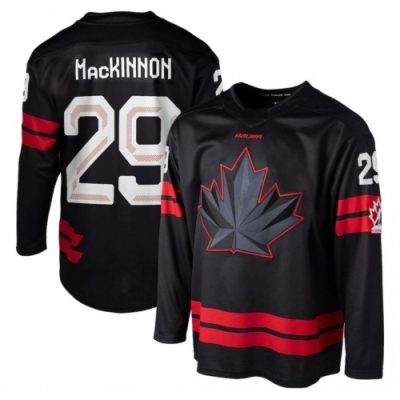 Nathan MacKinnon Hockey Bauer Canada 2026 Olympics Replica Jersey - Black