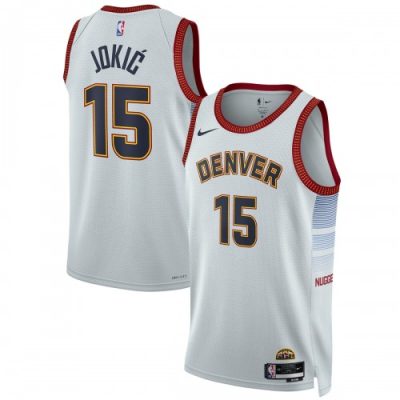 Nikola Jokic Denver Nuggets Nike Unisex Swingman Jersey - Hardwood Classics - Silver