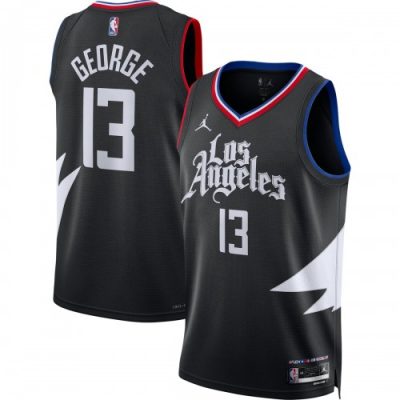 Paul George LA Clippers Jordan Brand Statement Edition Swingman Jersey - Black