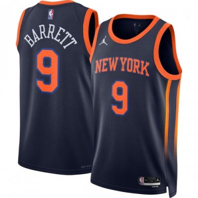 RJ Barrett New York Knicks Jordan Brand Swingman Jersey - Statement Edition - Navy