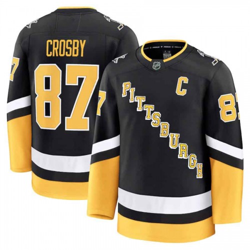 Sidney Crosby Men's Pittsburgh Penguins Black Alternate Premium Jersey