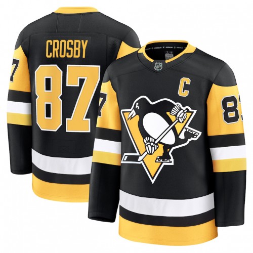 Sidney Crosby Men's Pittsburgh Penguins Black Home Premium Jersey