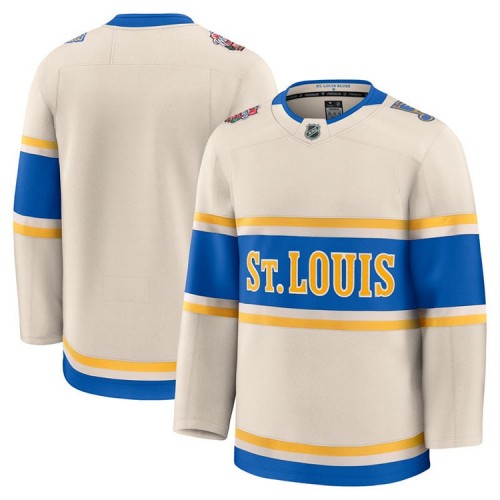 St. Louis Blues 2025 NHL Winter Classic Premium Blank Jersey - Cream