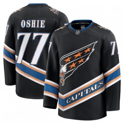 TJ Oshie Washington Capitals Alternate 50th Anniversary Premium Jersey - Black