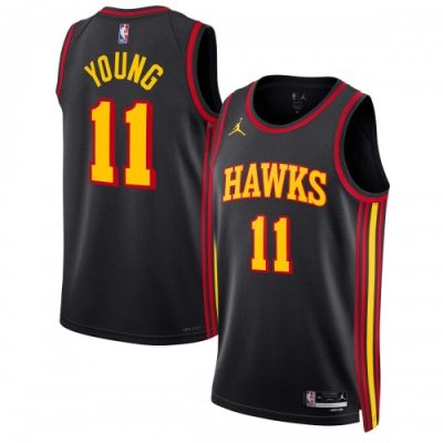 Trae Young Atlanta Hawks Jordan Brand Statement Edition Swingman Jersey - Black