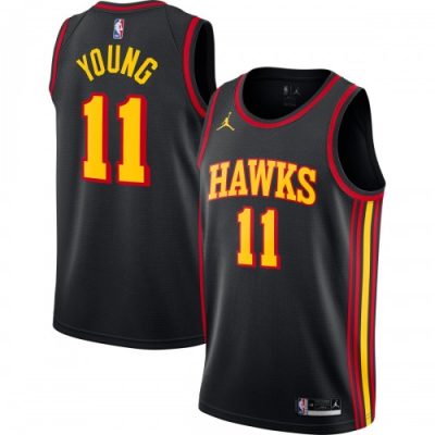 Trae Young Atlanta Hawks Jordan Brand Swingman Jersey - Statement Edition - Black