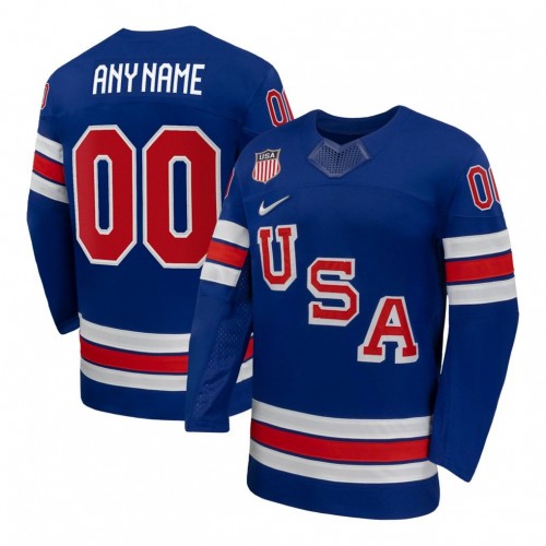USA Hockey Olympic Nike 2026 Royal Home Replica Custom Jersey
