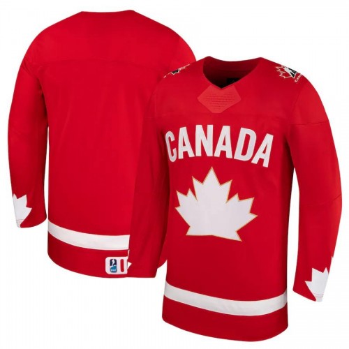 Unisex Blank Red Hockey Canada Alternate Replica Jersey