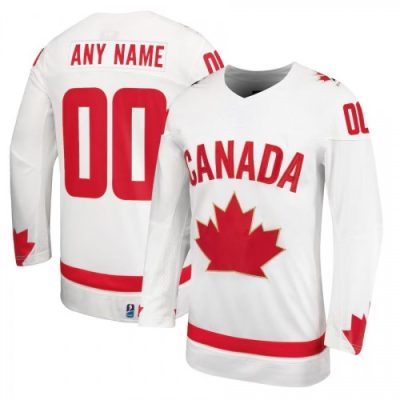 Unisex White Hockey Canada Alternate Replica Custom Jersey