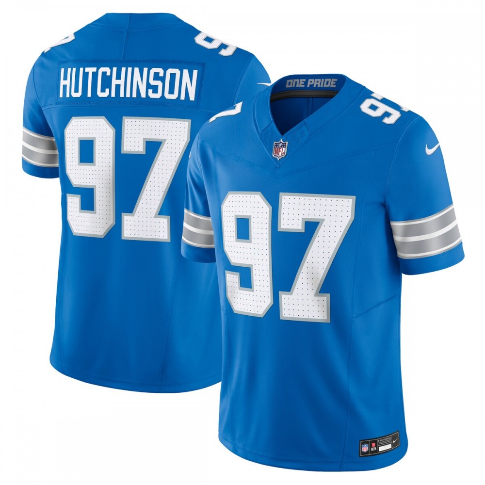 Aidan Hutchinson Detroit Lions #97 Nike Vapor F.U.S.E. Limited Jersey - Blue