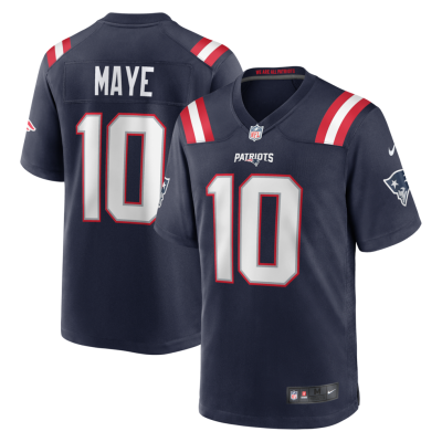 Drake Maye New England Patriots Nike  Game Jersey - Blue