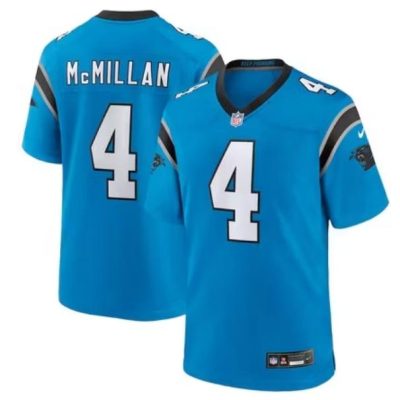 Men's Carolina Panthers #4 Tetairoa McMillan Blue Alternate Game Jersey