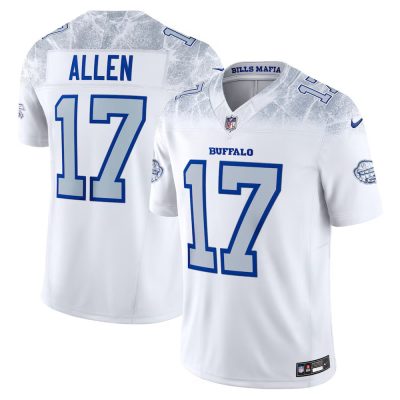 Buffalo Bills #17 Josh Allen white Out F.U.S.E. Vapor Limited Stitched Jersey