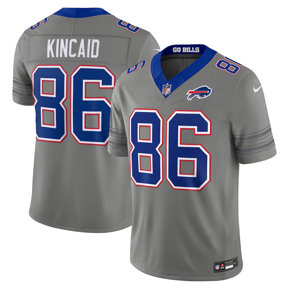 Buffalo Bills #86 Dalton Kincaid Nike Gray Nickel City Vapor F.U.S.E. Limited Jersey