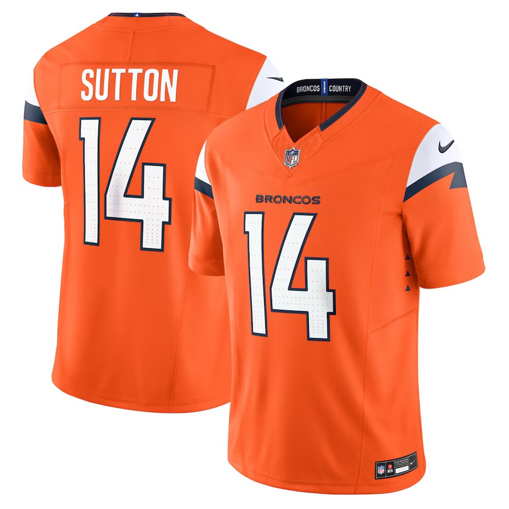 Denver Broncos #14 Courtland Sutton Orange Mile High Collection Vapor F.U.S.E. Limited Jersey