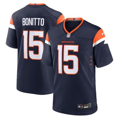 Denver Broncos #15 Nik Bonitto Navy Team Game Jersey
