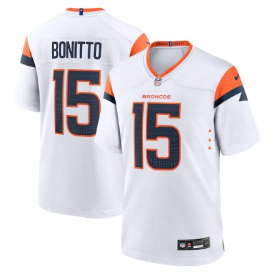 Denver Broncos #15 Nik Bonitto White Team Game Jersey
