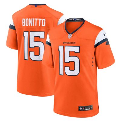 Denver Broncos #15 Nik Bonitto Orange Team Game Jersey