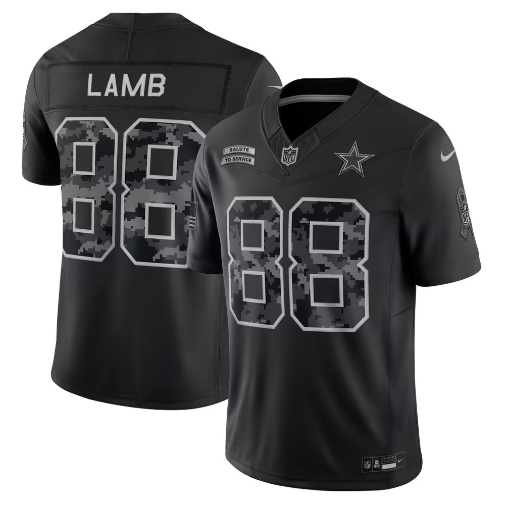 Dallas Cowboys #88 CeeDee Lamb Nike Black 2026 Salute to Service Vapor F.U.S.E. Limited Jersey