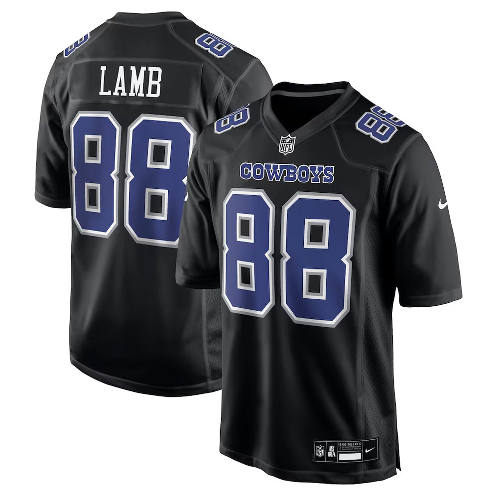 Dallas Cowboys #88 CeeDee Lamb Carbon Black Fashion Game Jersey