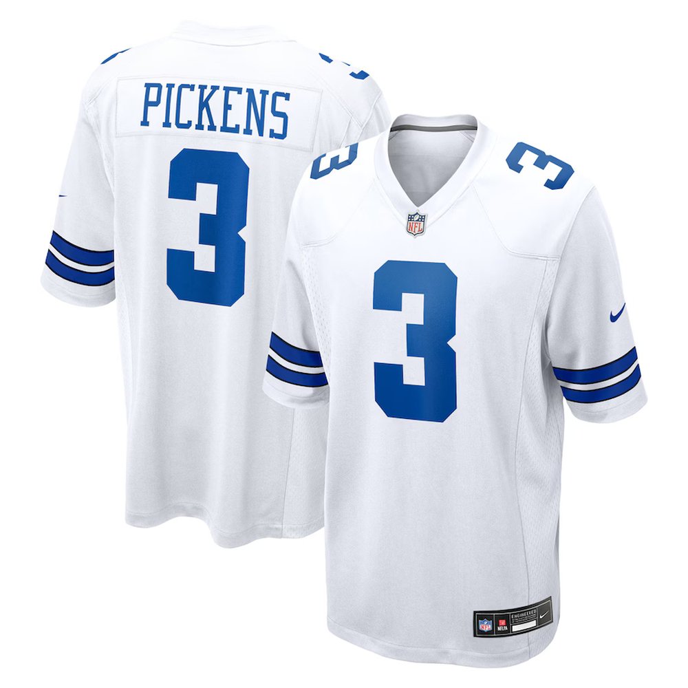 Dallas Cowboys #3 George Pickens White Game Jersey
