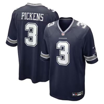 Dallas Cowboys #3 George Pickens Navy Game Jersey