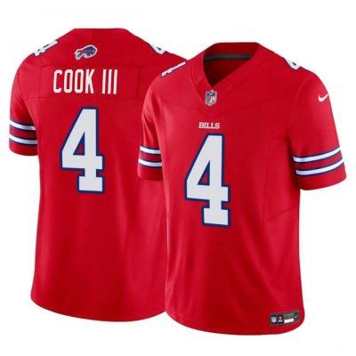 Buffalo Bills #4 James Cook Red 2023 F.U.S.E. Vapor Untouchable Limited Stitched Football Jersey