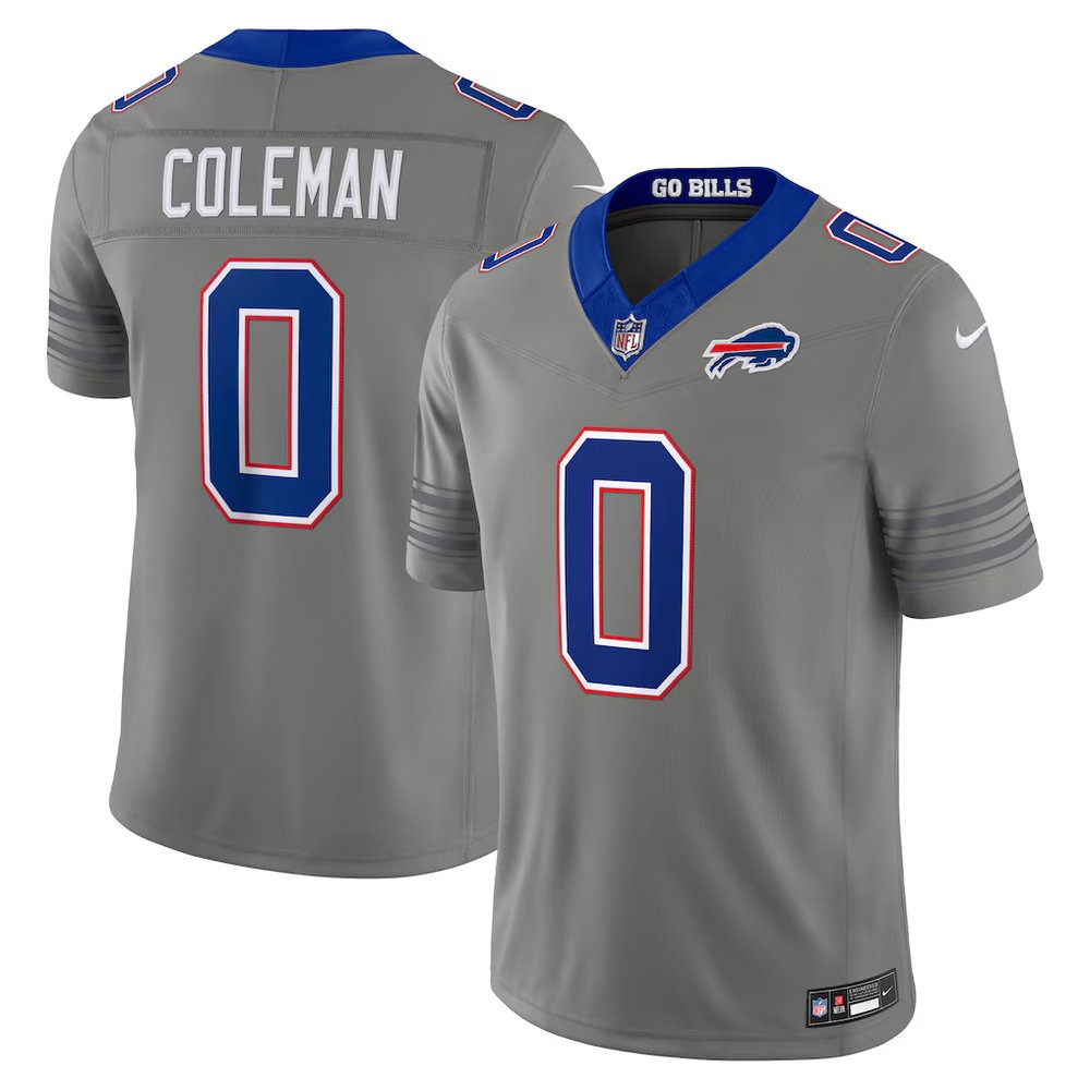 Buffalo Bills #0 Keon Coleman Nike Gray Nickel City Vapor F.U.S.E. Limited Jersey