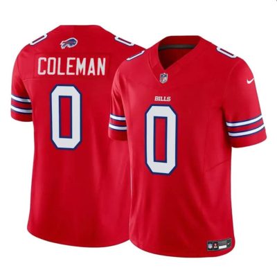 Buffalo Bills #0 Keon Coleman Red 2024 Draft F.U.S.E. Vapor Untouchable Limited Stitched Football Jersey