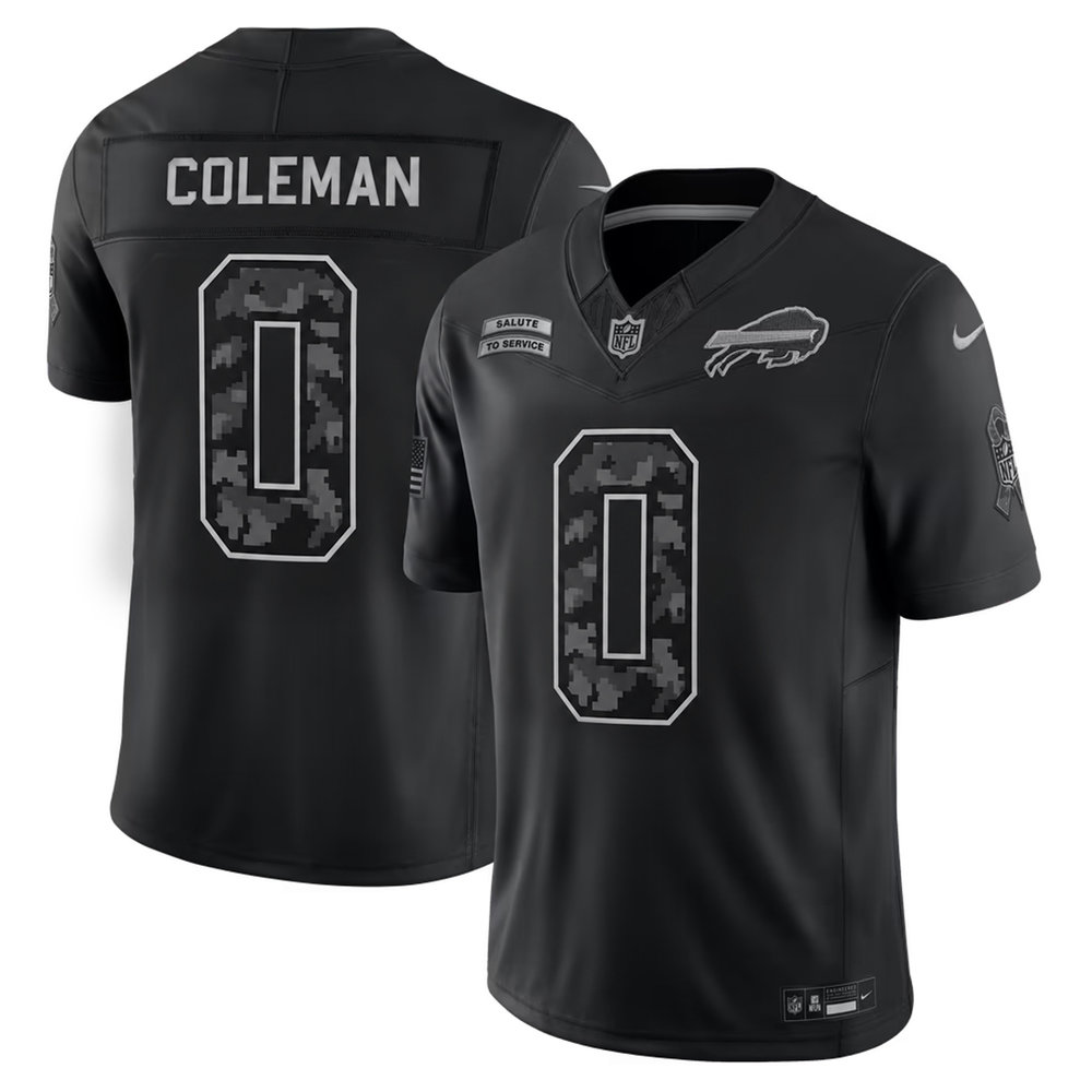 Buffalo Bills #0 Keon Coleman Nike Black 2026 Salute to Service Vapor F.U.S.E. Limited Jersey