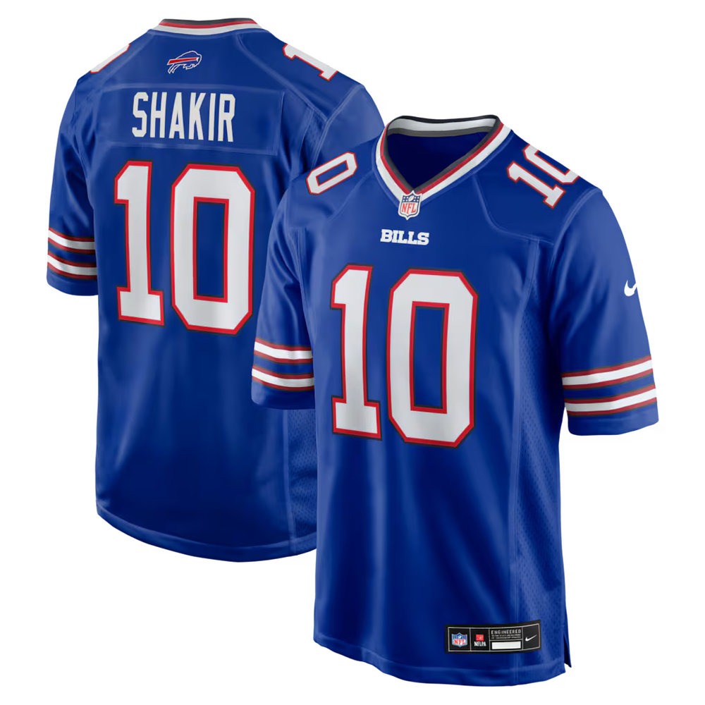 Buffalo Bills #10 Khalil Shakir Nike Royal Game Jersey