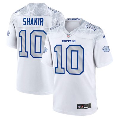 Buffalo Bills #10 Khalil Shakir Nike White 2025 Rivalries Collection Game Jersey
