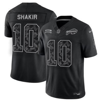 Buffalo Bills #10 Khalil Shakir Nike Black 2026 Salute to Service Vapor F.U.S.E. Limited Jersey