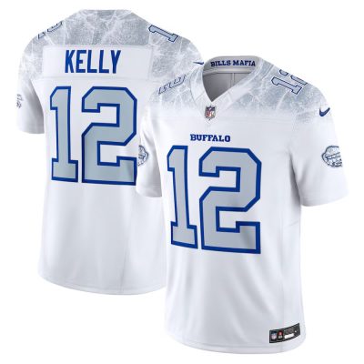 Buffalo Bills #12 Jim Kelly White Rivalries Collection F.U.S.E. Vapor Limited Stitched Jersey