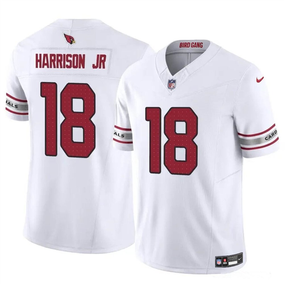 Arizona Cardinals #18 Marvin Harrison Jr White F.U.S.E. Vapor Jersey