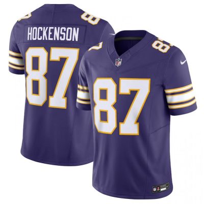 Minnesota Vikings #87 T.J. Hockenson Purple 2023 F.U.S.E. Vapor Untouchable Limited Stitched Jersey