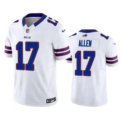 Men's Buffalo Bills #17 Josh Allen White Limited Stitched Jersey