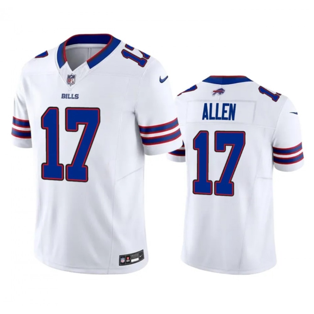 Men's Buffalo Bills #17 Josh Allen White Limited Stitched Jersey