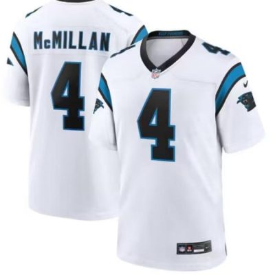 Men's Carolina Panthers #4 Tetairoa McMillan Nike White Game Jersey