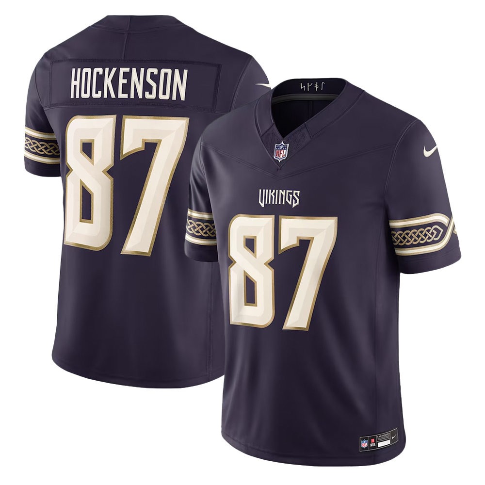 Men's Minnesota Vikings #87 T.J. Hockenson Purple 2026 Rivalries Collection Vapor F.U.S.E. Limited Jersey