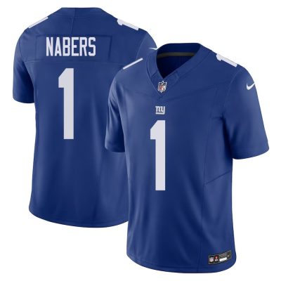 Men's New York Giants #1 Malik Nabers Royal F.U.S.E. Vapor Untouchable Limited Stitched Football Jersey