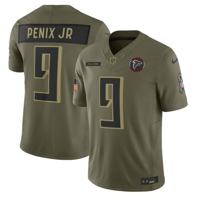 Atlanta Falcons #9 Michael Penix Jr. Olive Salute to Service Limited Jersey