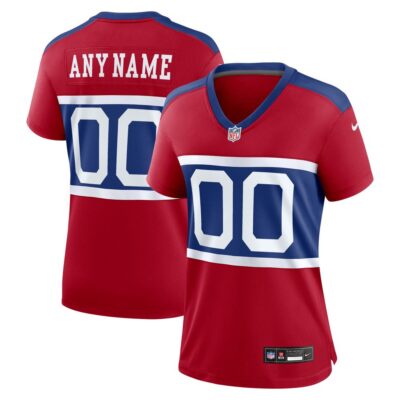Women's New York Giants   Century Red Alternate Game Custom Jersey