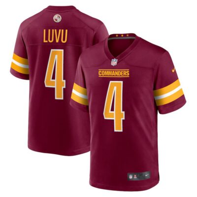 Men's Nike #4 Frankie Luvu Burgundy Washington Commanders Game Jersey